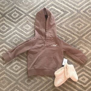 Kith hooded sweatshirt and Gap knit booties